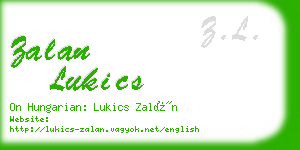 zalan lukics business card